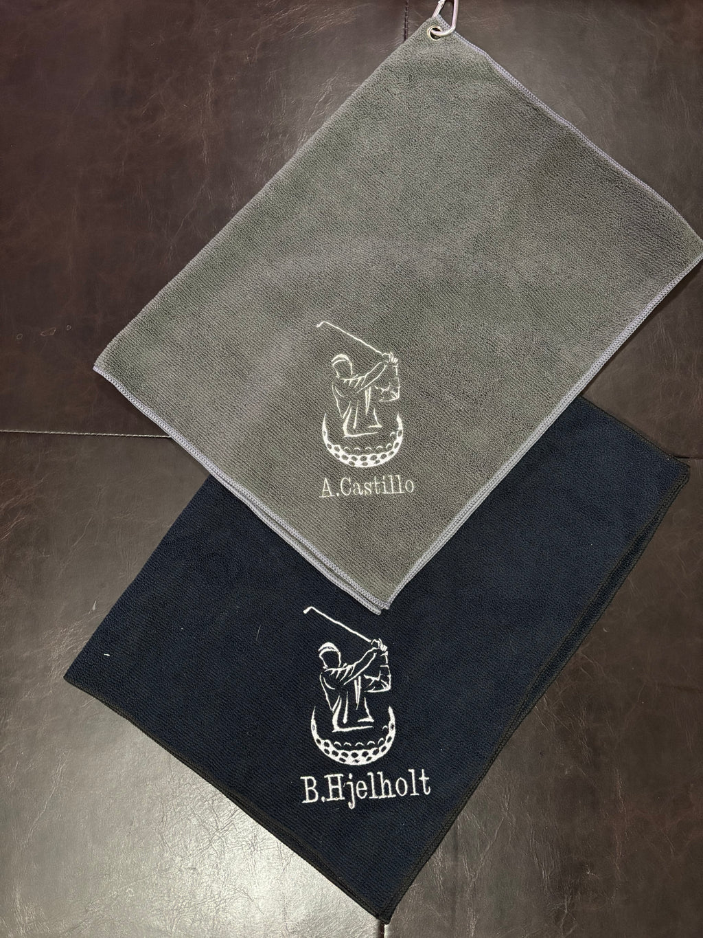 Golf Player Custom Embroidered Golf Towel