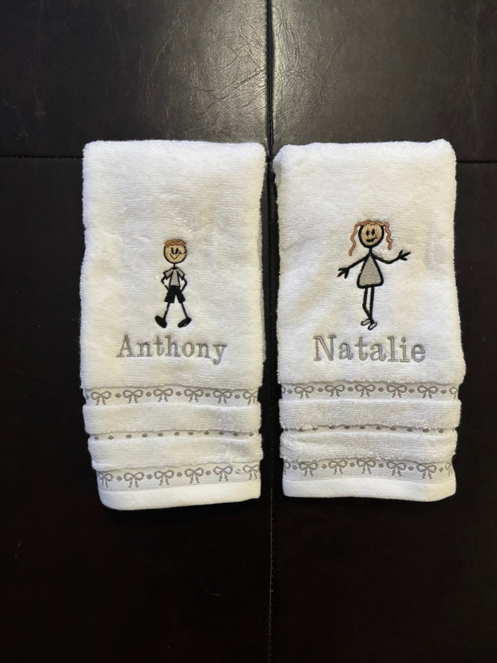 Custom Boy Embroidered Bathroom Towel with Name