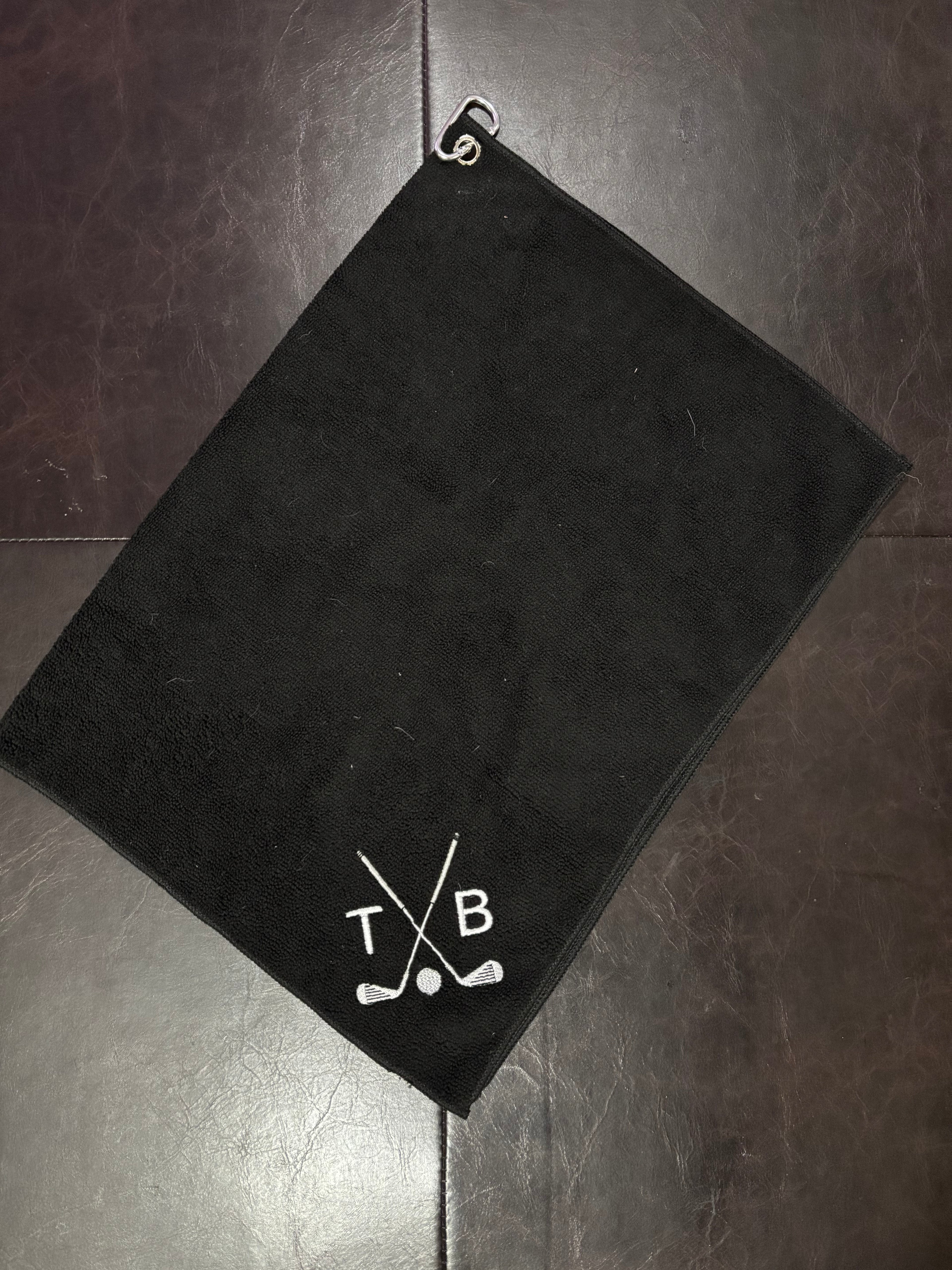 Initial Golf Club Custom Embroidered Golf Towel
