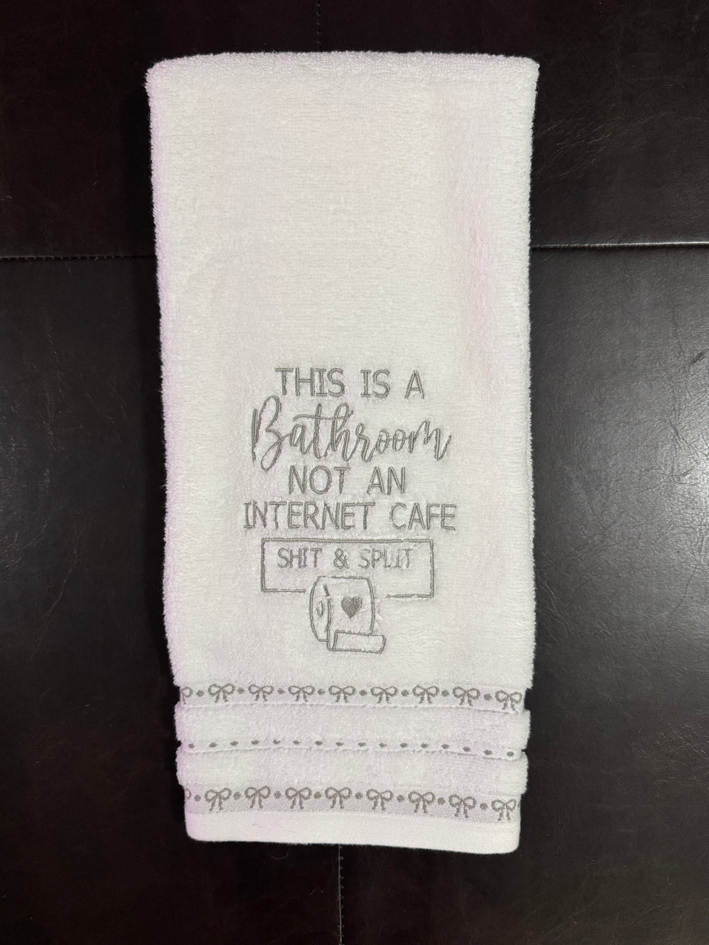 Funny Embroidered Bathroom Towel