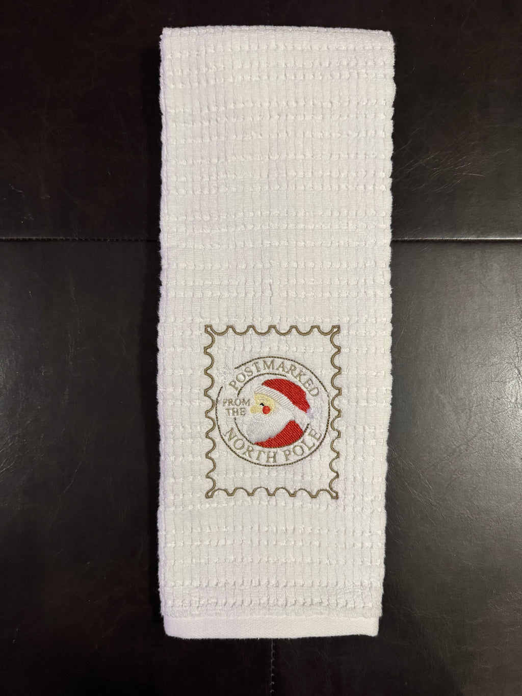 Christmas Stamps Embroidered Bathroom Towel (Set of 3)
