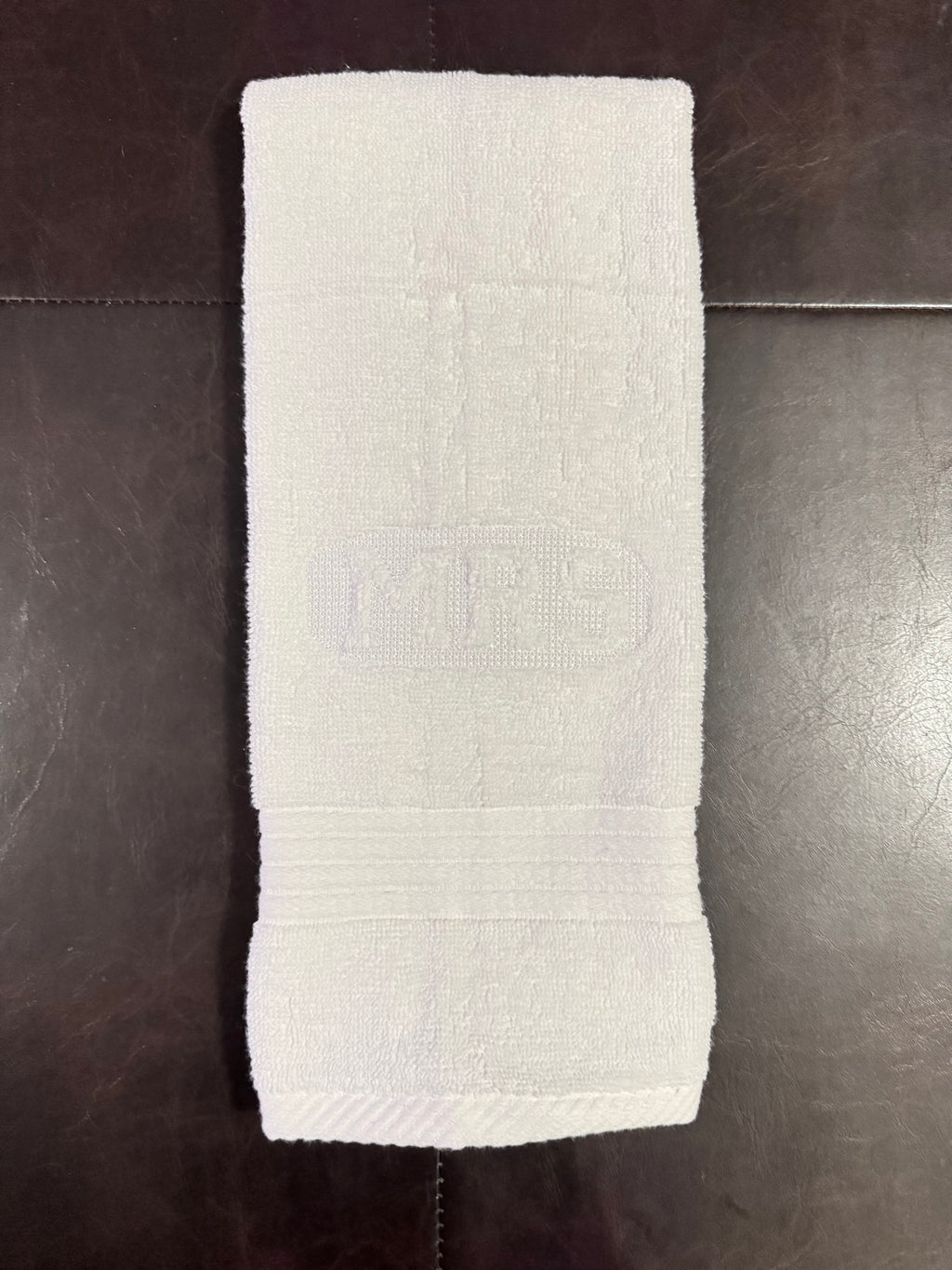 Mr & Mrs Embossed Monogram Custom Embroidered Bathroom Towel (Set of 2)