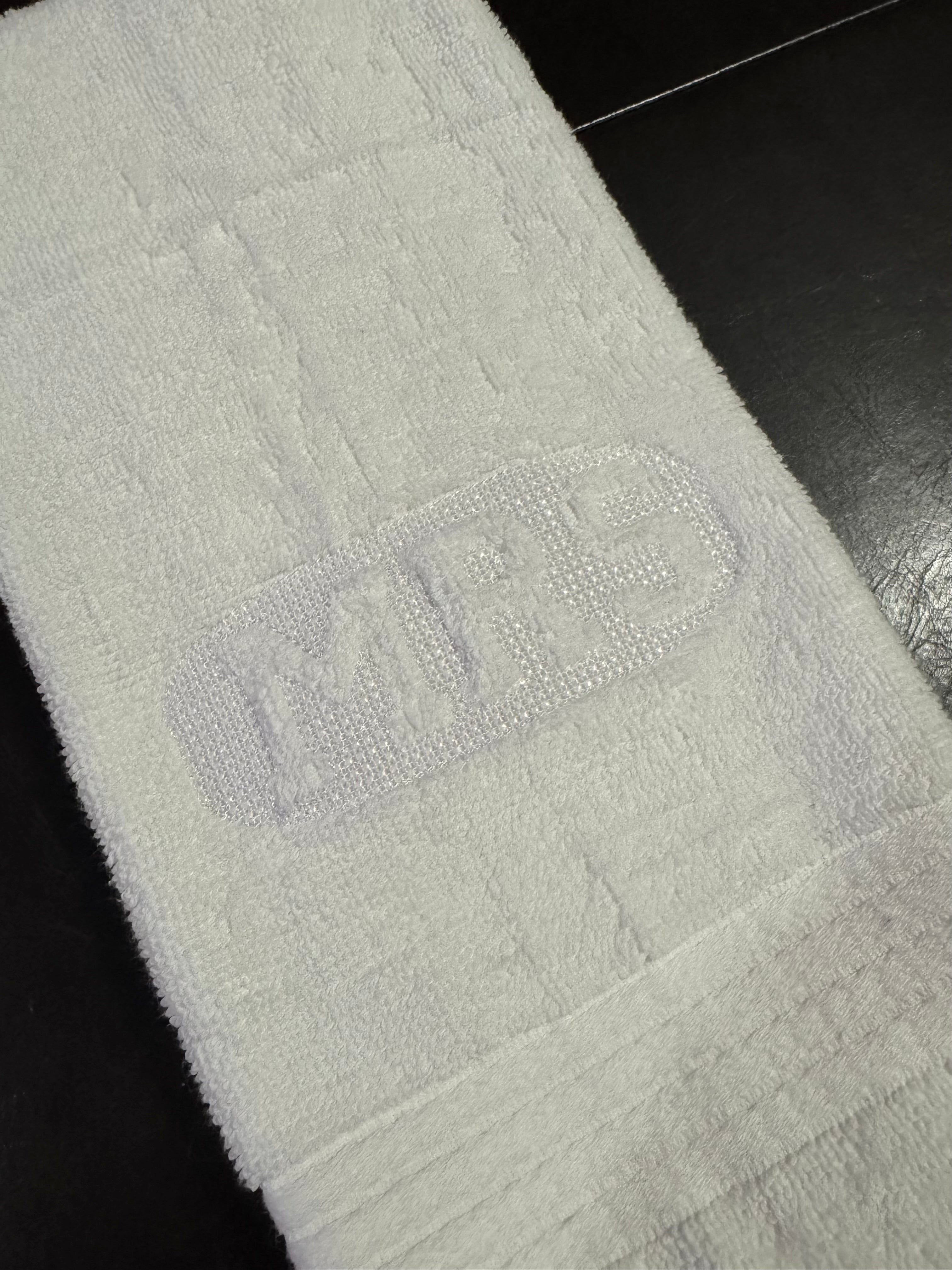 Mr & Mrs Embossed Monogram Custom Embroidered Bathroom Towel (Set of 2)