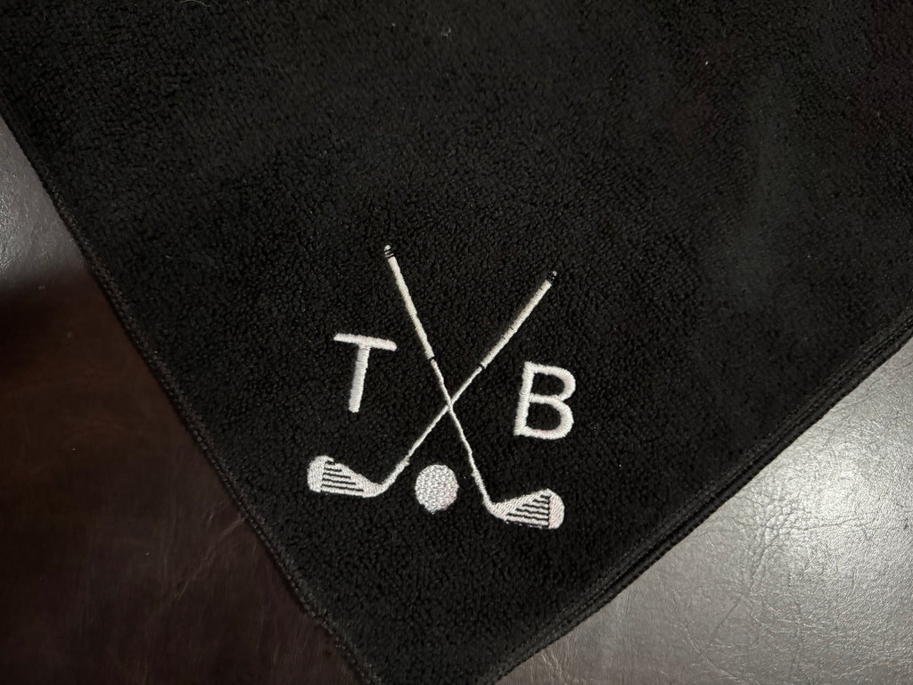 Initial Golf Club Custom Embroidered Golf Towel