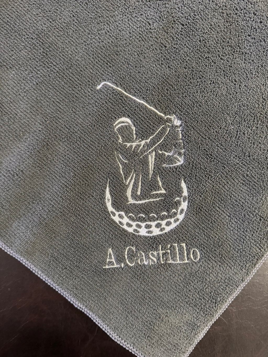 Golf Player Custom Embroidered Golf Towel