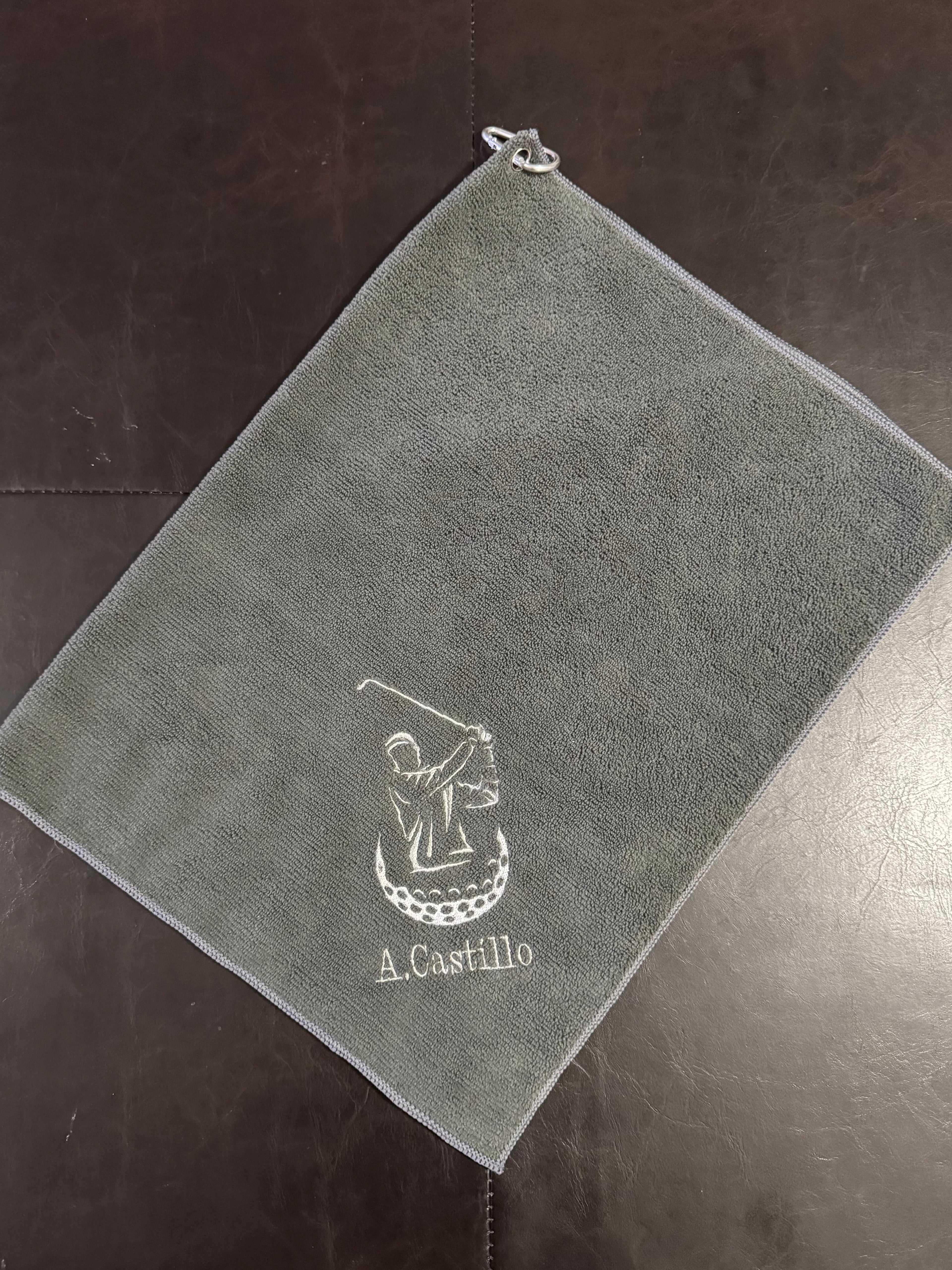 Golf Player Custom Embroidered Golf Towel