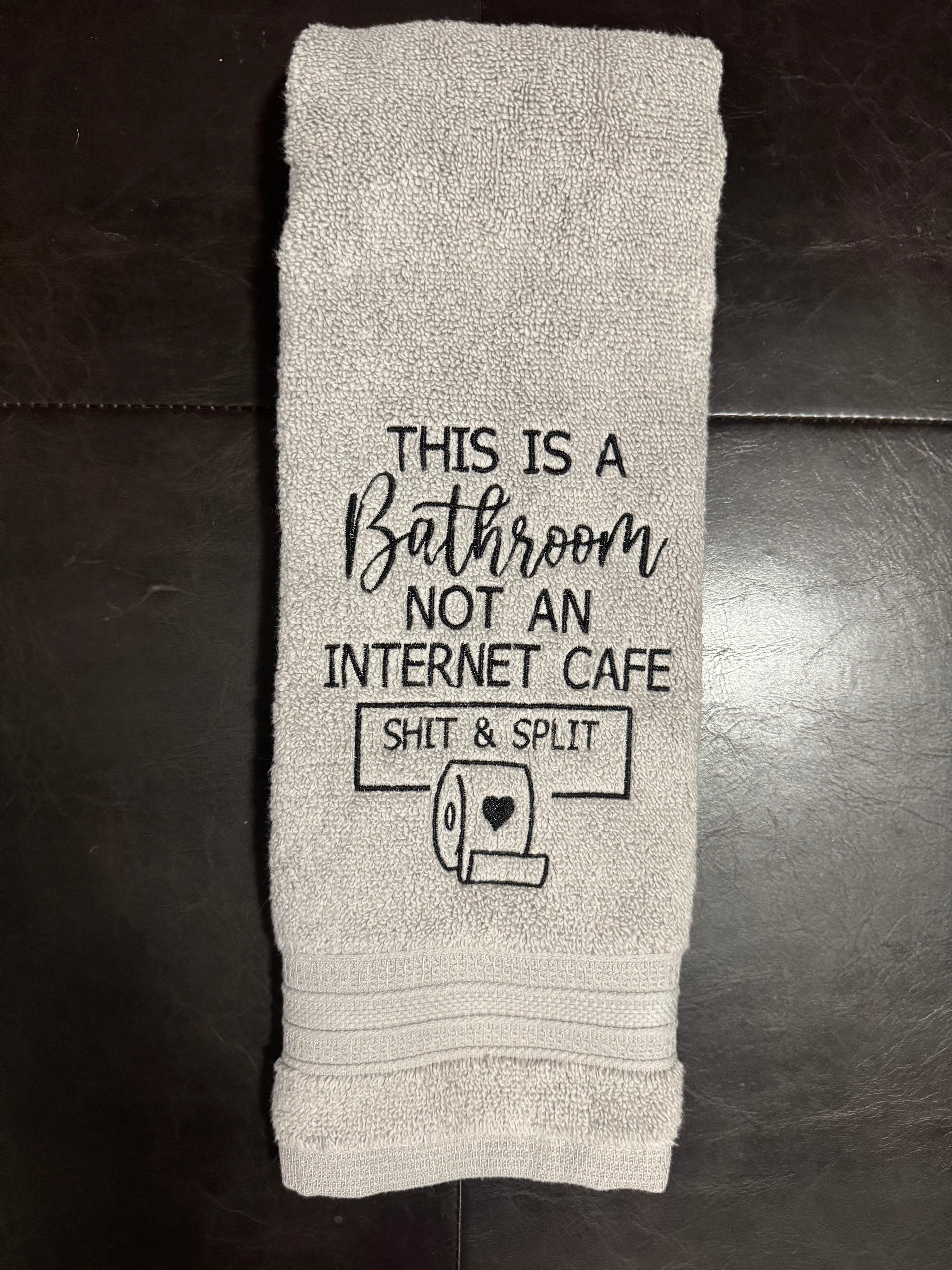 Funny Embroidered Bathroom Towel