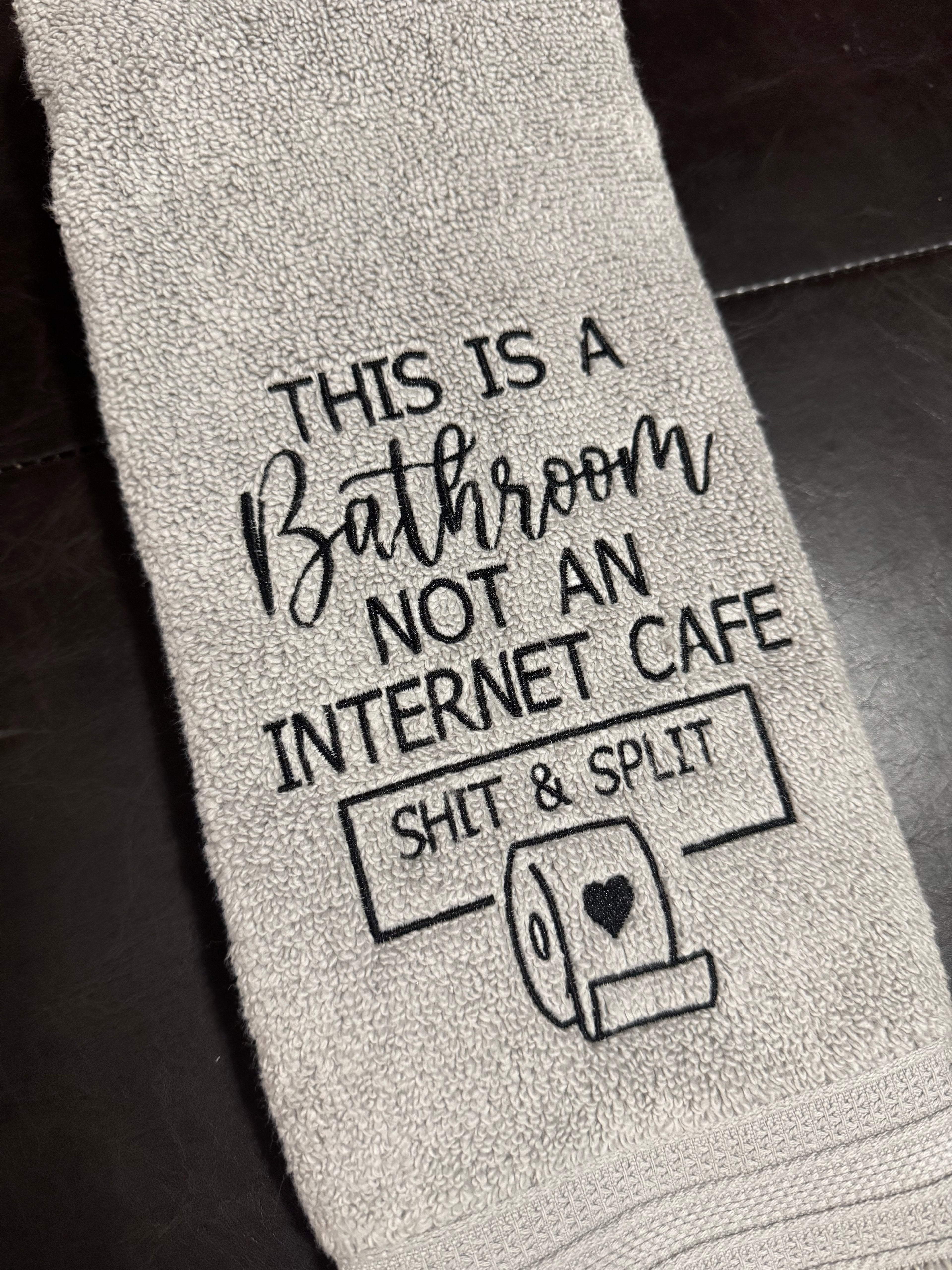 Funny Embroidered Bathroom Towel