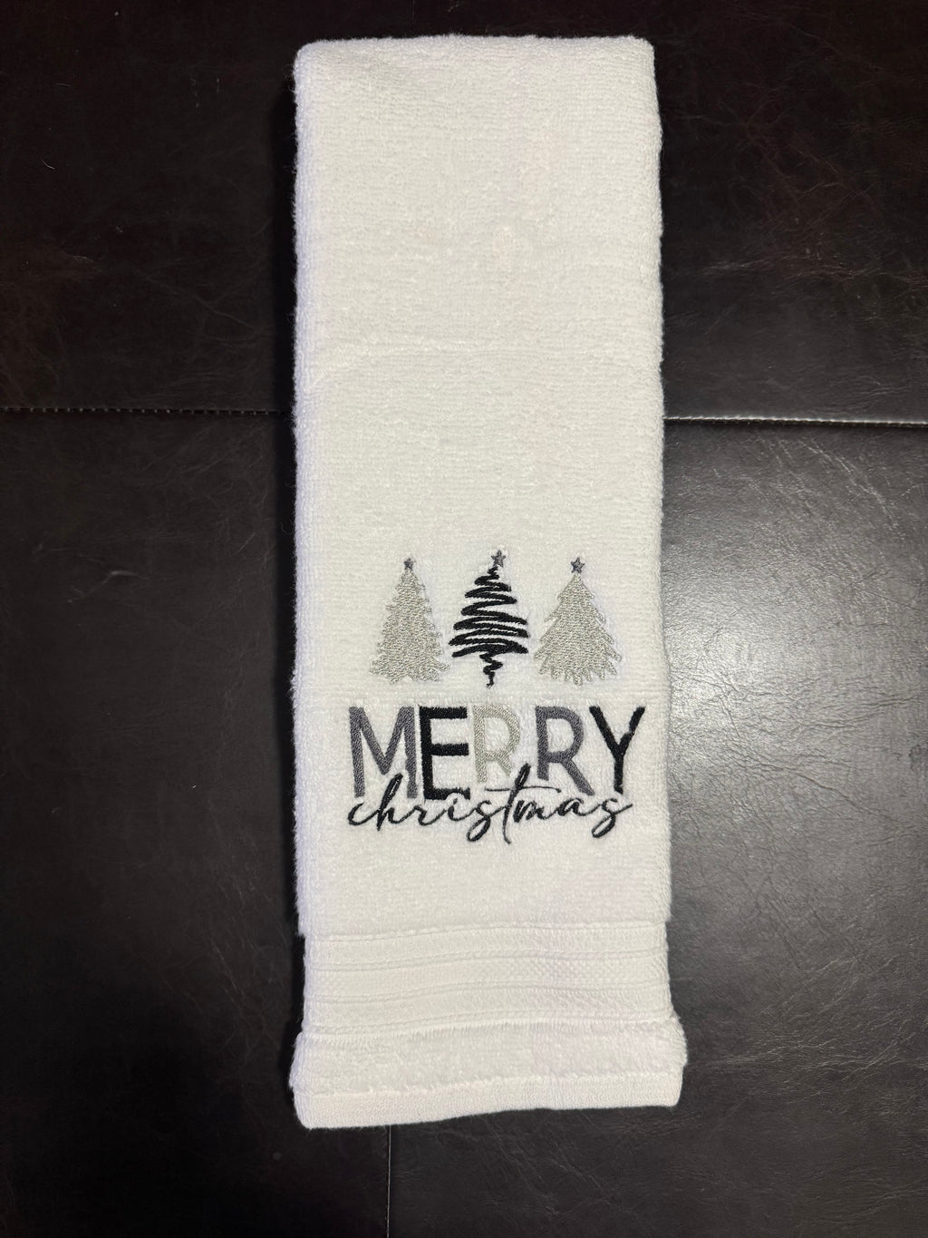 Christmas Embroidered Bathroom Towel