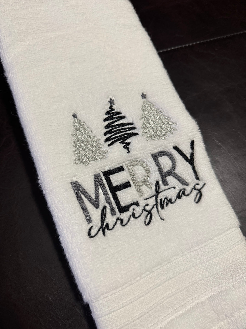 Christmas Embroidered Bathroom Towel