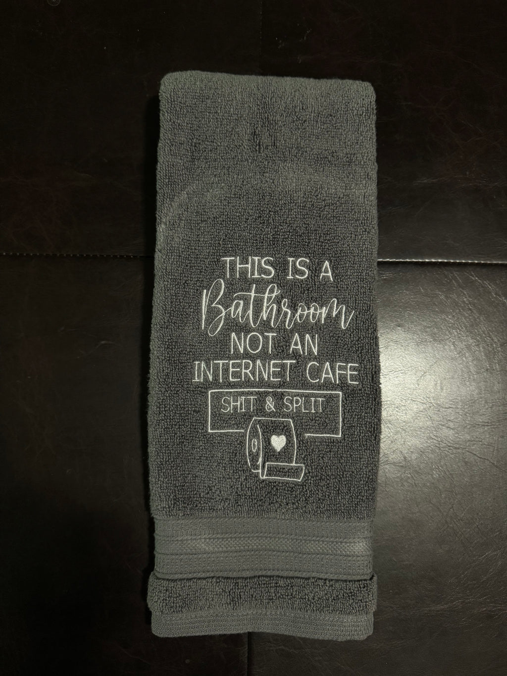 Funny Embroidered Bathroom Towel