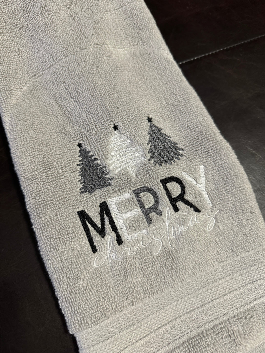 Christmas Embroidered Bathroom Towel