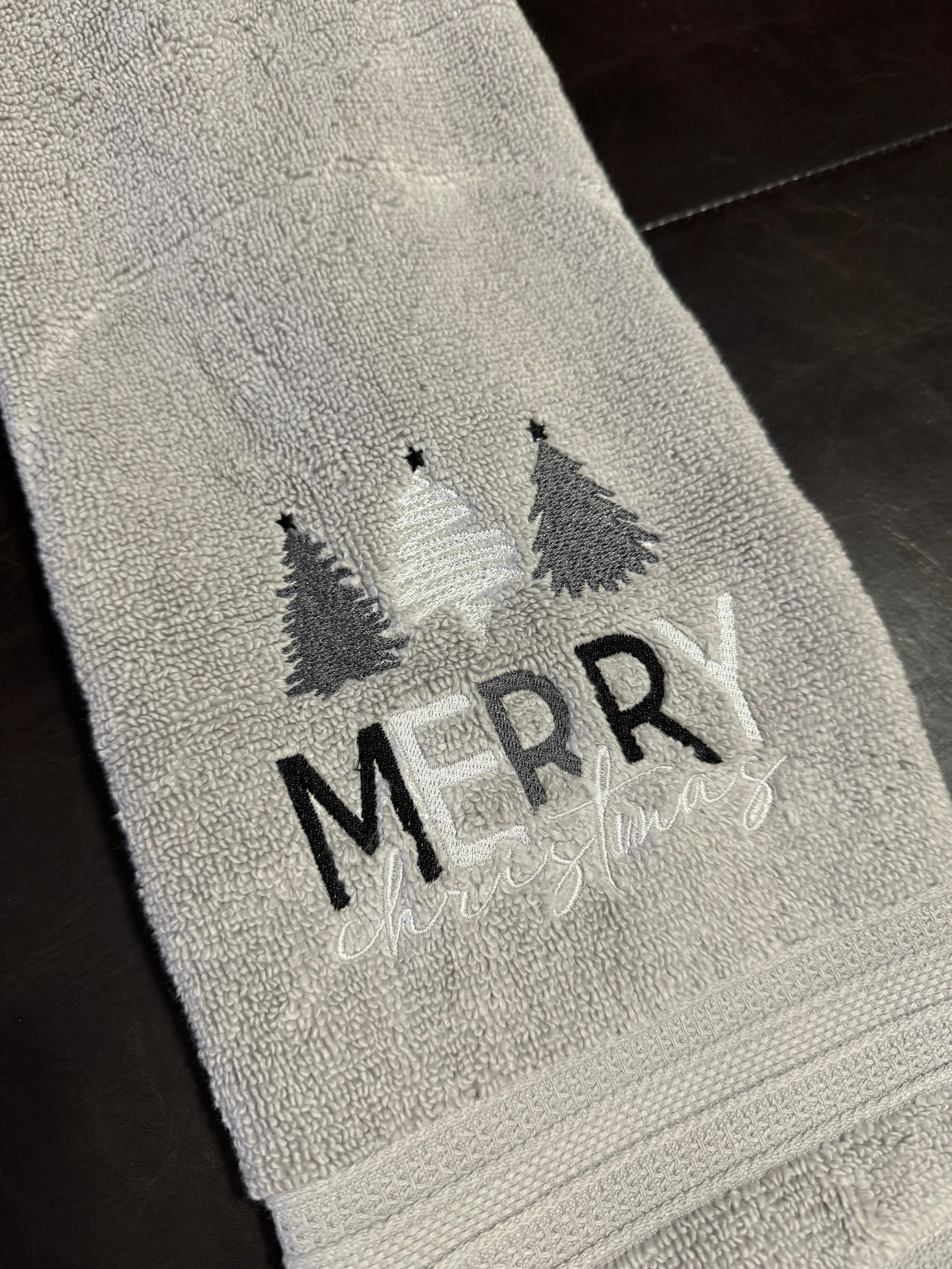 Christmas Embroidered Bathroom Towel