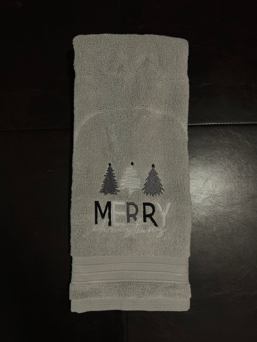 Christmas Embroidered Bathroom Towel