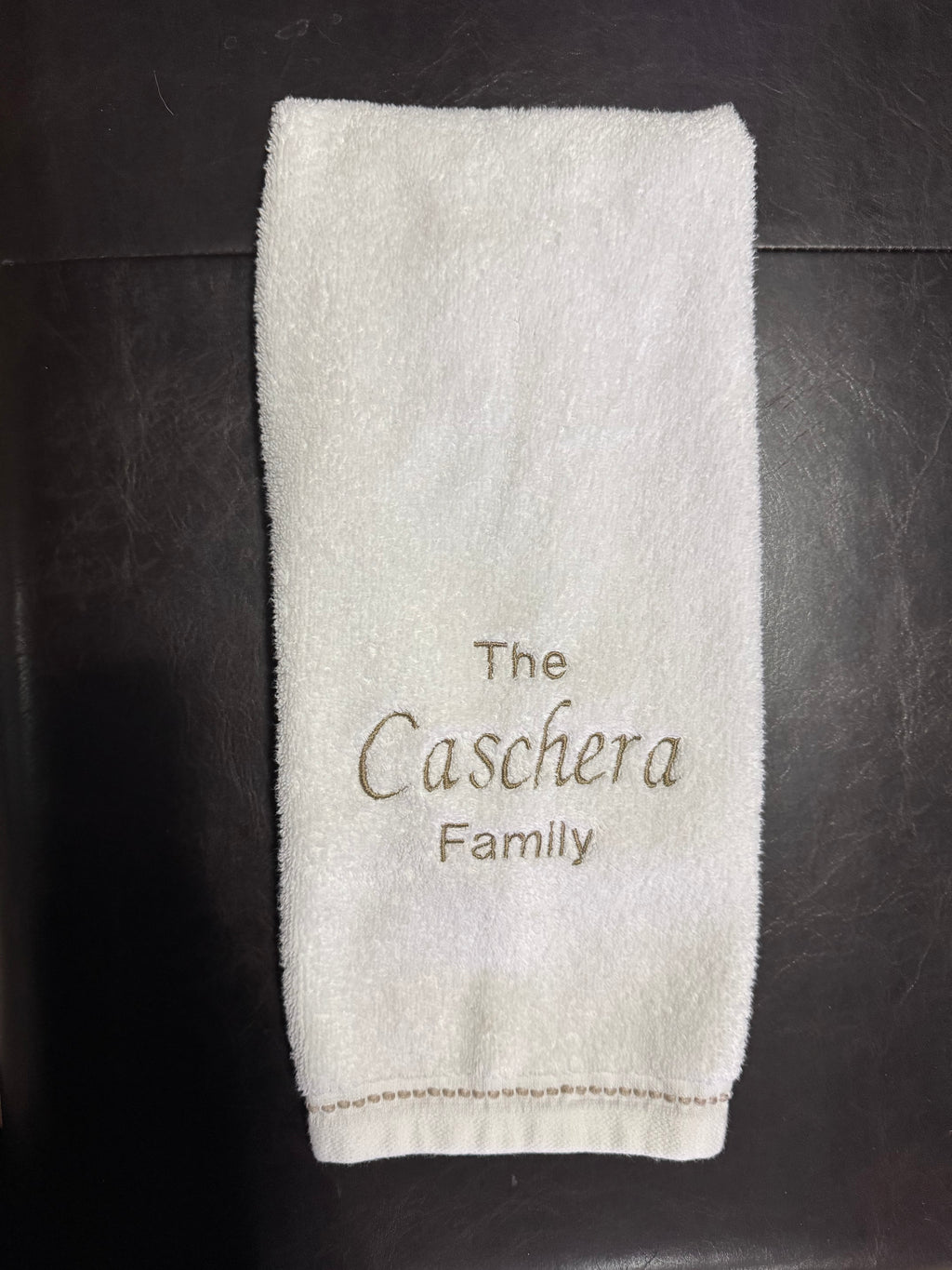Family Name Custom Embroidered Bathroom Towel